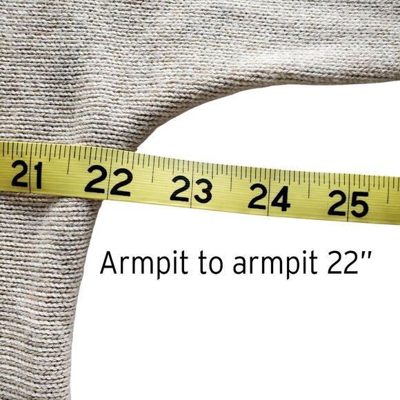 MICHAEL KORS NWT Gold Back Zipper Long Tunic Sweater Top Oatmeal Heather Color M - Picture 10 of 14